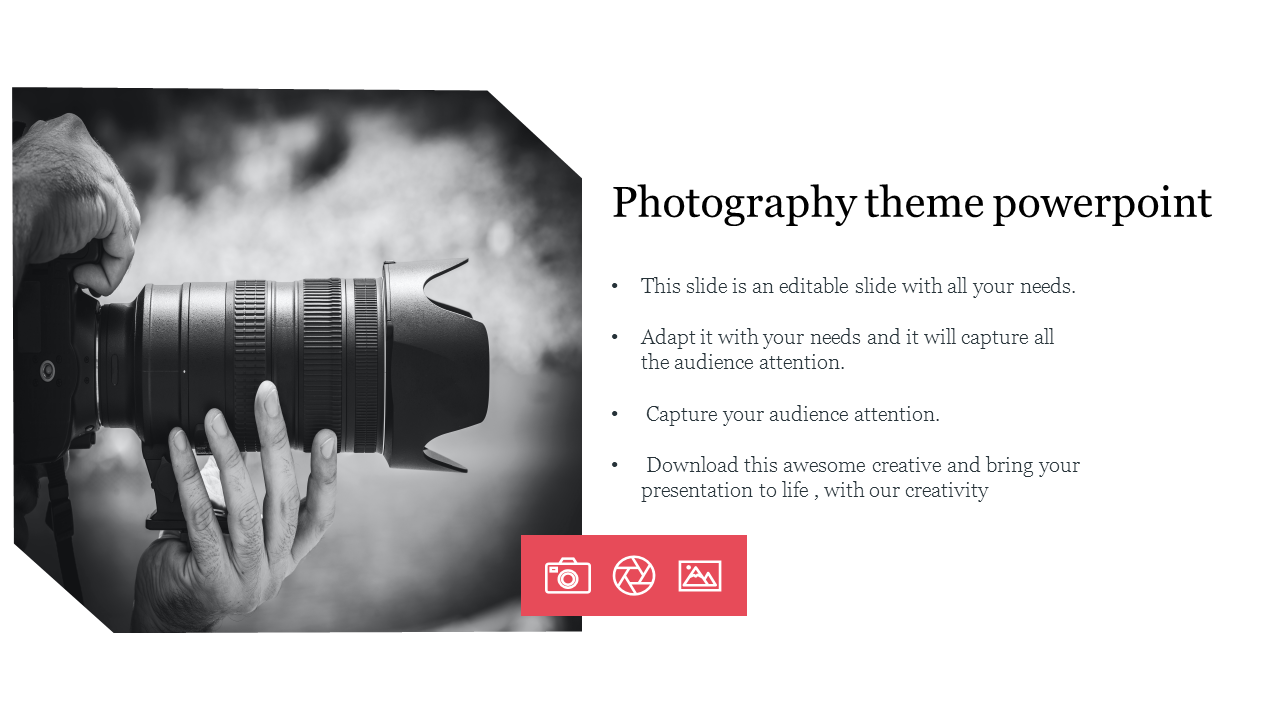 Editable Photography Theme PowerPoint Templates